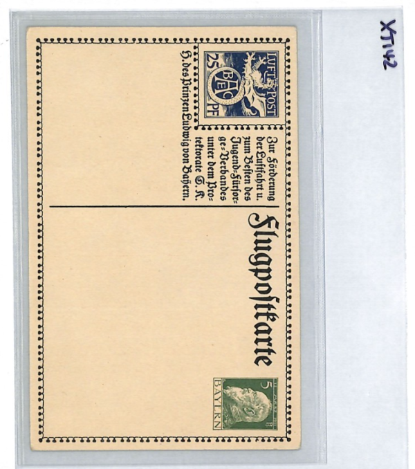BAVARIA AVIATION ART Stationery 5+25pf Card AIR MAIL 1911 *FLYING MACHINE* XT142 - Image 9