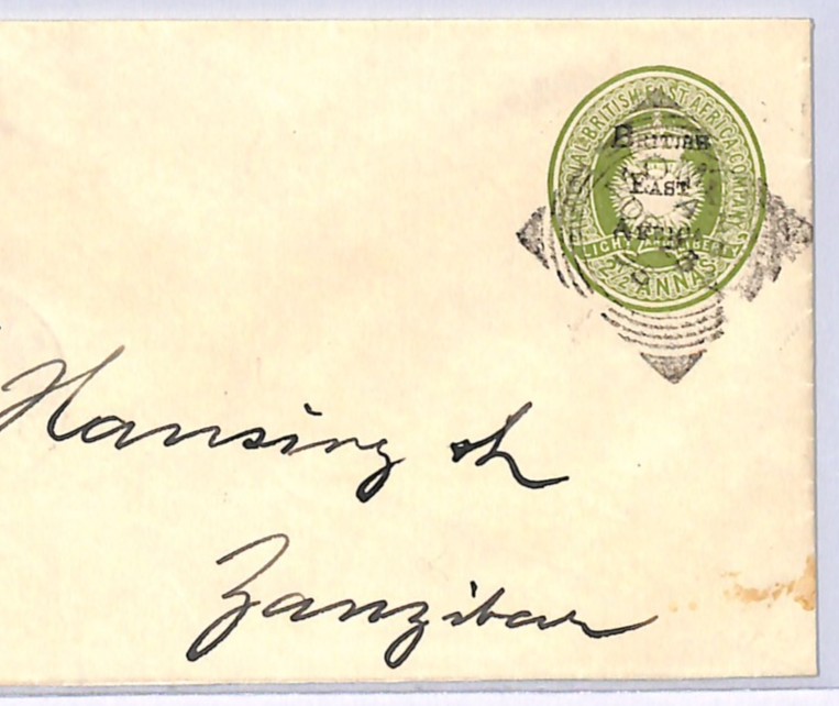 BEA KENYA QV Stationery Cover BRITISH EAST AFRICA O/p Mombasa 1895 Zanzibar WN97 - Image 5