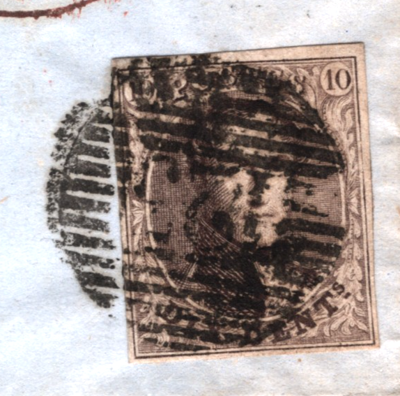 BELGIUM Classic 10c Cover Verviers Numeral 1859 Aachen AUS BELGIEN Transit WO143 - Image 6