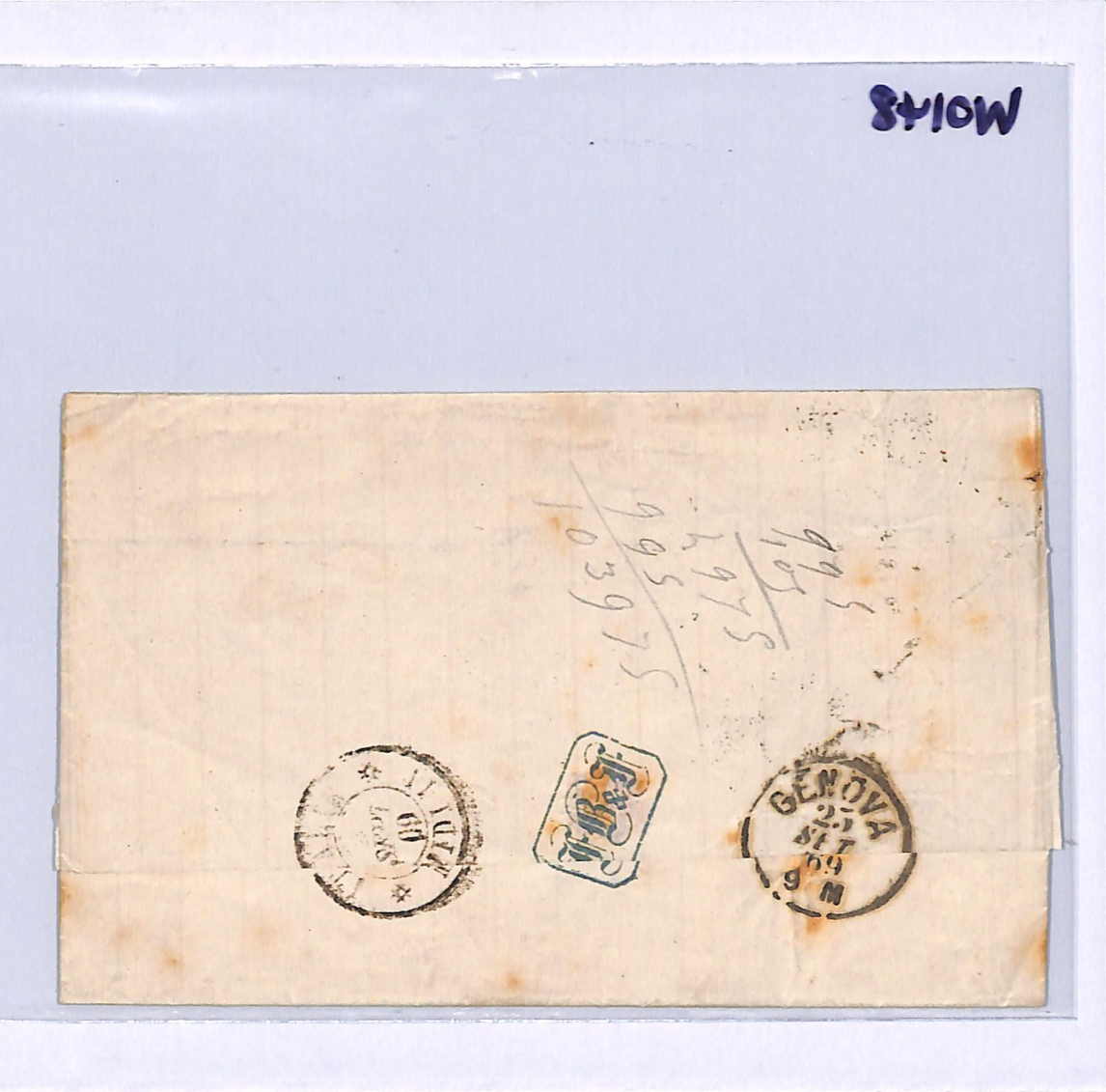 BELGIUM Classic 30c 10c Cover 1869 Brussels EL Letter Genova {samwells}WO148 - Image 11