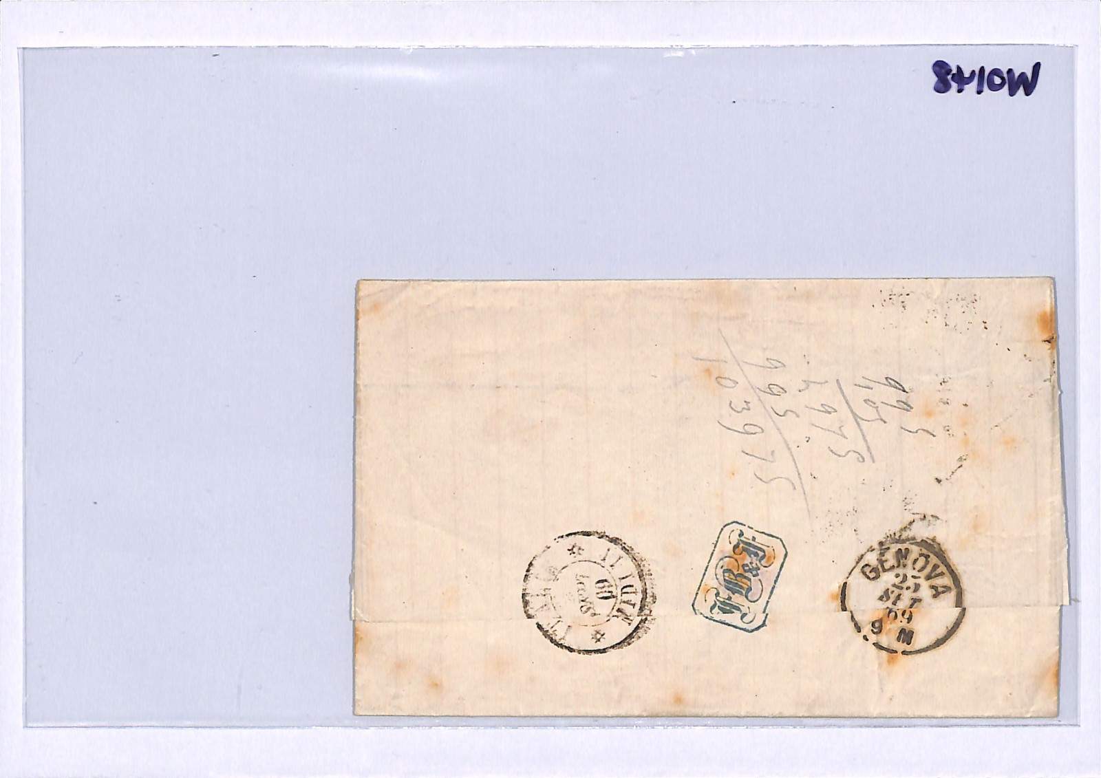 BELGIUM Classic 30c 10c Cover 1869 Brussels EL Letter Genova {samwells}WO148 - Image 12