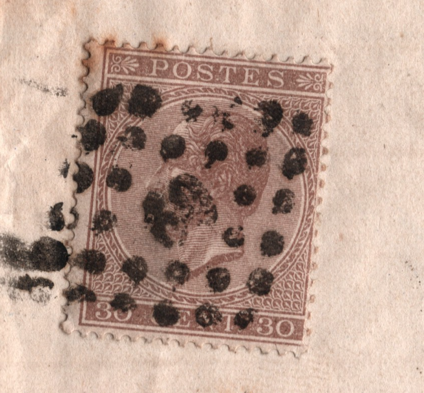BELGIUM Classic 30c 10c Cover 1869 Brussels EL Letter Genova {samwells}WO148 - Image 5