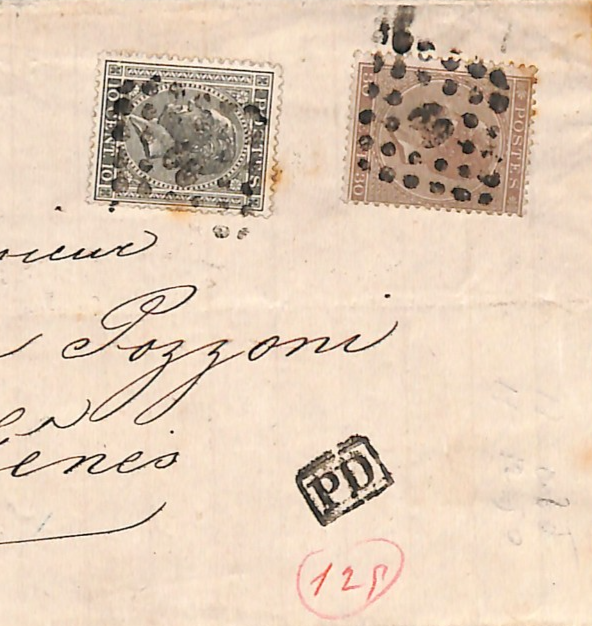 BELGIUM Classic 30c 10c Cover 1869 Brussels EL Letter Genova {samwells}WO148 - Image 7