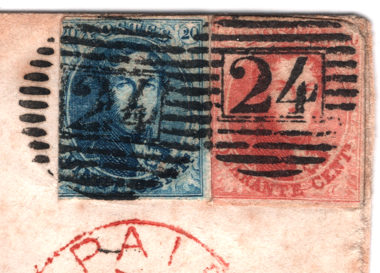 BELGIUM Classic 40c 20c Cover Super *24* Numerals 1857 ST NEOTS CDS Hunts WO141 - Image 5