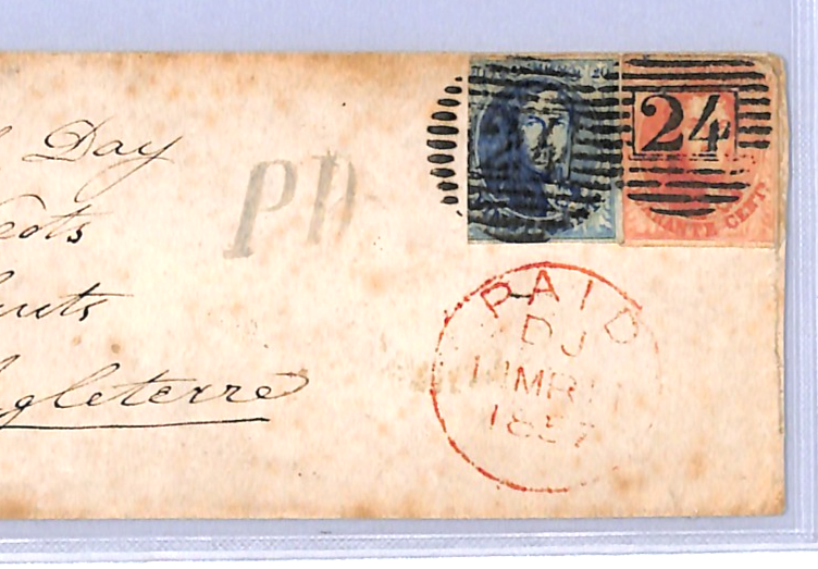 BELGIUM Classic 40c 20c Cover Super *24* Numerals 1857 ST NEOTS CDS Hunts WO141 - Image 7