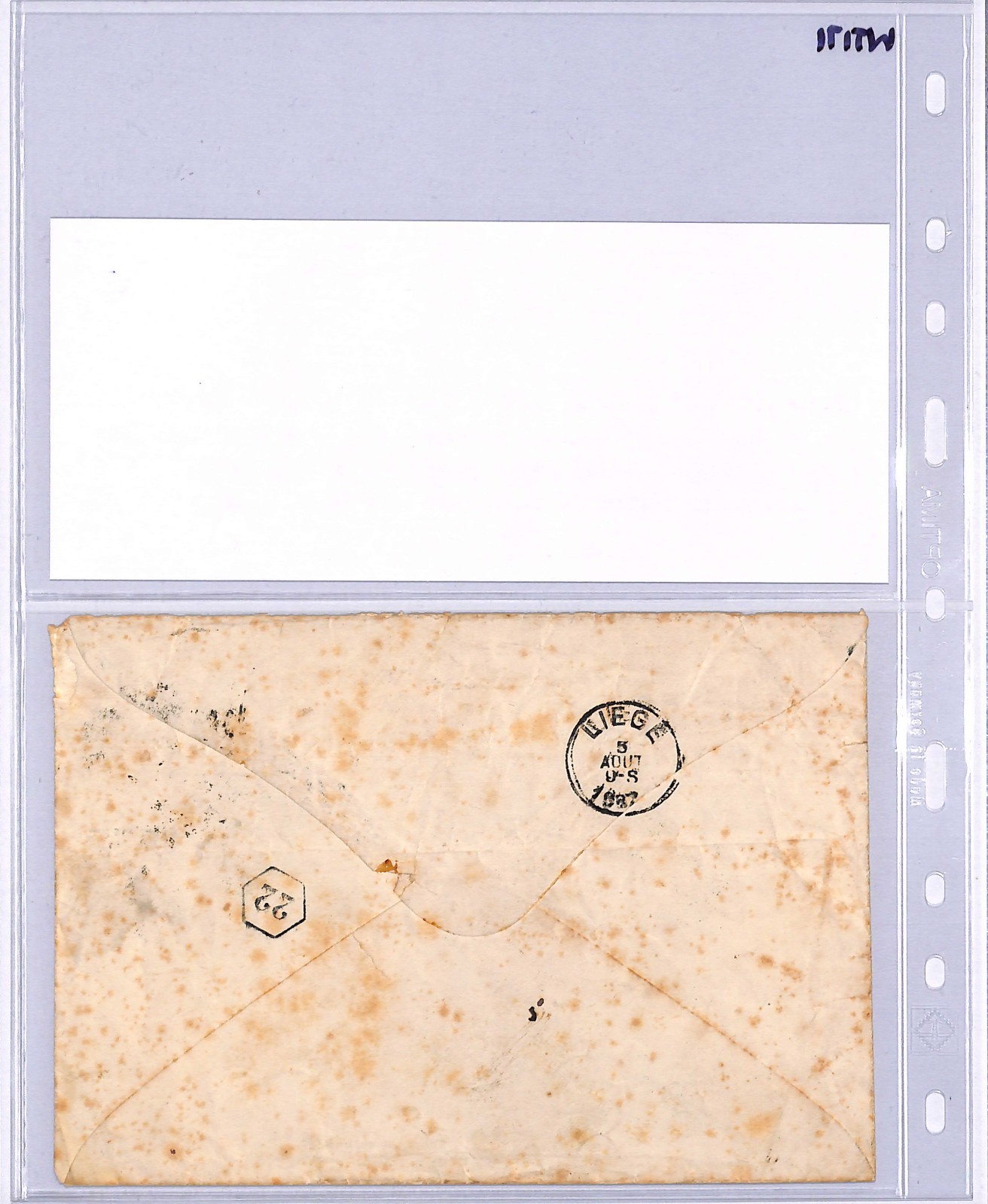 BELGIUM Official RETOUR Cover 1887 *POSTES REBUTS BELGIQUE* BLUE CDS Rare WT171 - Image 17