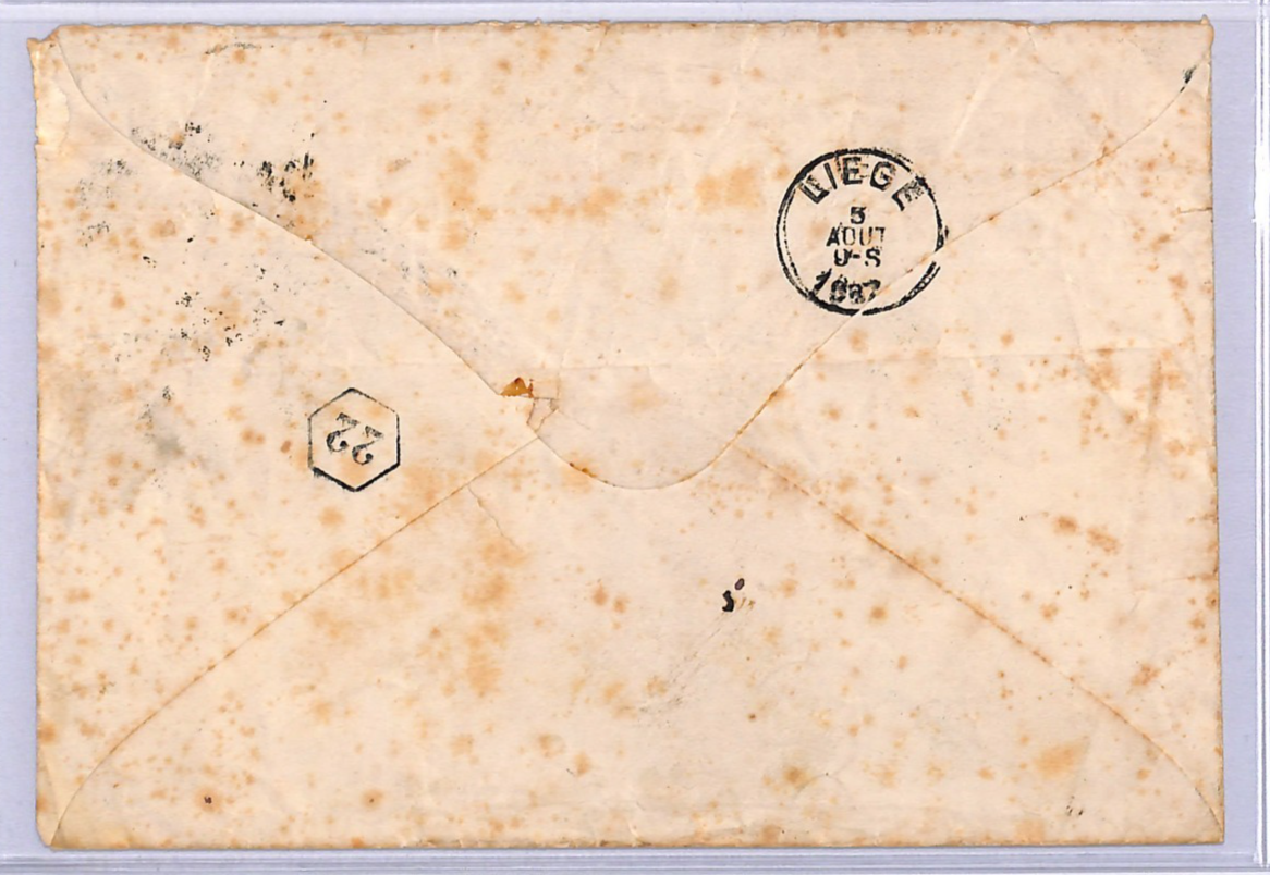 BELGIUM Official RETOUR Cover 1887 *POSTES REBUTS BELGIQUE* BLUE CDS Rare WT171 - Image 6