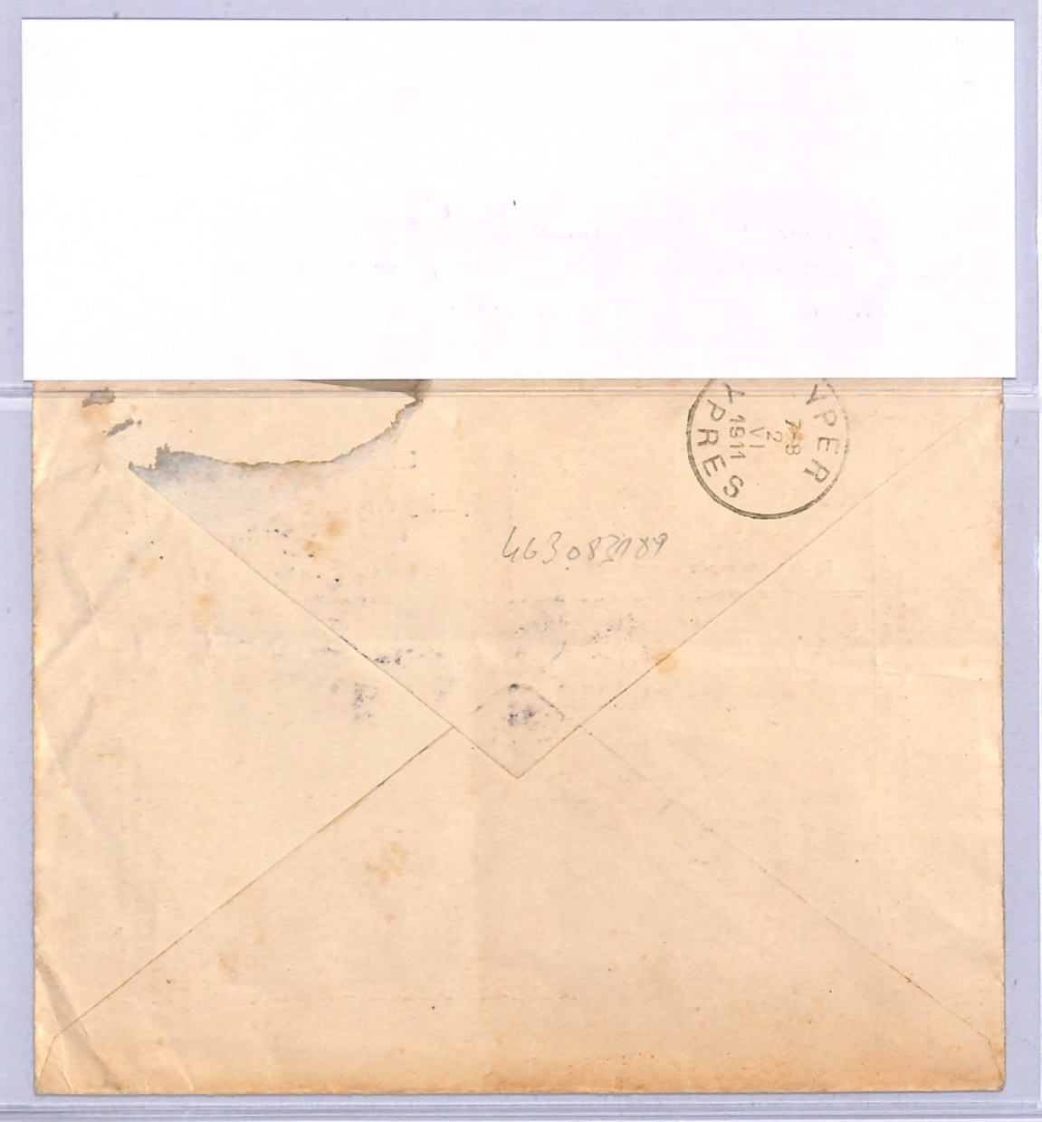 BELGIUM Official RETOUR Cover Ypres BLUE 1911 *REBUTS* CDS {samwells}WT172 - Image 14