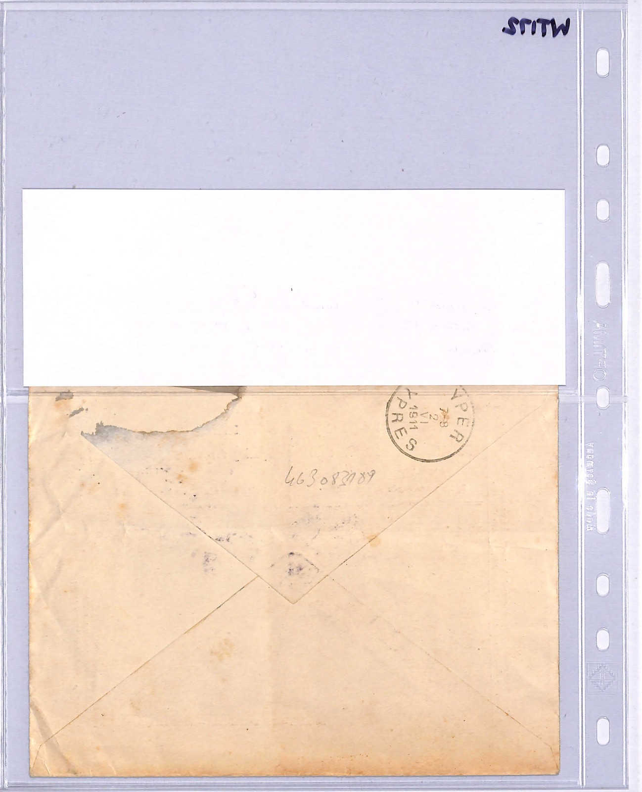 BELGIUM Official RETOUR Cover Ypres BLUE 1911 *REBUTS* CDS {samwells}WT172 - Image 16