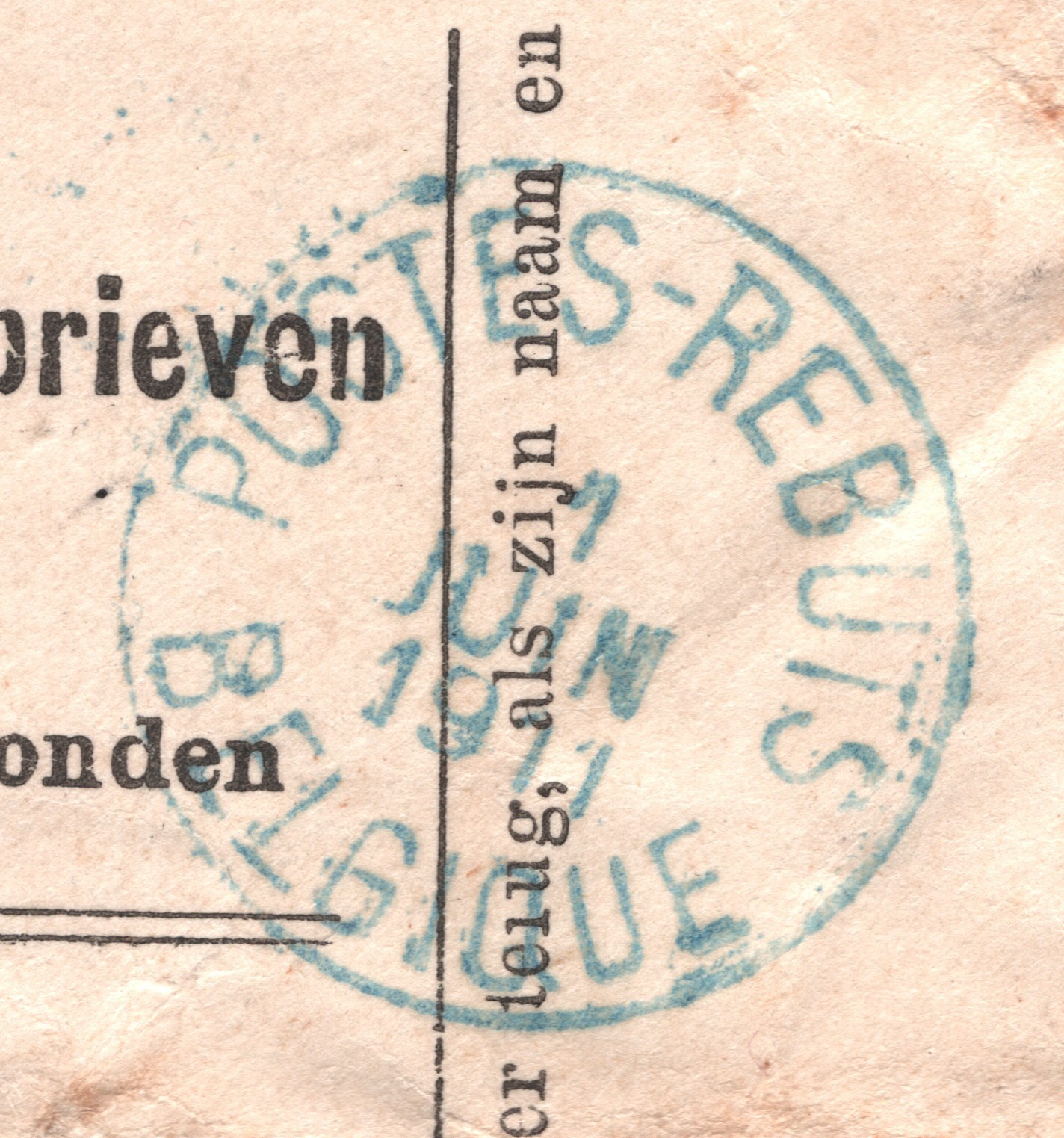 BELGIUM Official RETOUR Cover Ypres BLUE 1911 *REBUTS* CDS {samwells}WT172 - Image 7