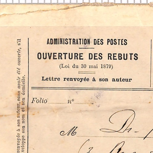 BELGIUM Official RETOUR Cover Ypres BLUE 1911 *REBUTS* CDS {samwells}WT172 - Image 8