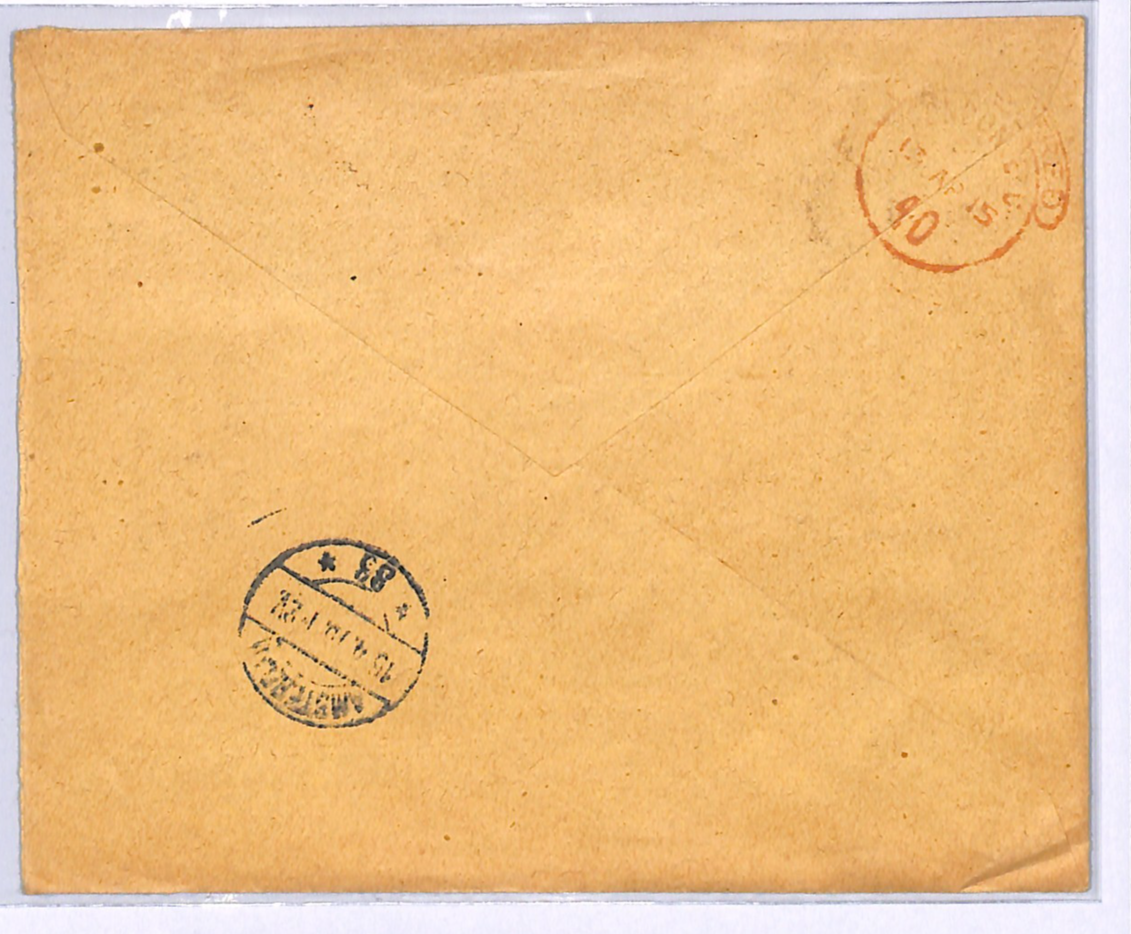 BELGIUM Tab Stamp USED FRANCE WW1 Cover *Le Havre* Registered 1915 Holland WO147 - Image 5