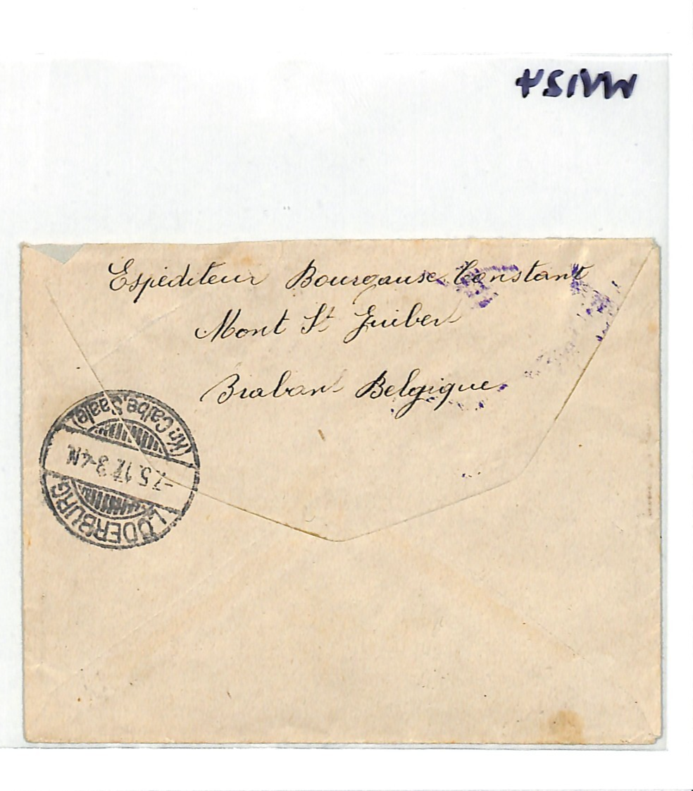 BELGIUM WW1 GERMANY OCC *Belgien* Cover EXPRESS Mont St-Guibert Reg 1917 WV124 - Image 8
