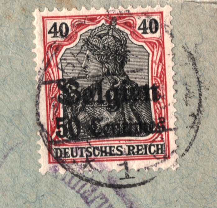 BELGIUM WW1 GERMANY OCC *Belgien* O/p 50c Cover Brussels Reg 1916 Berlin WV120 - Image 4