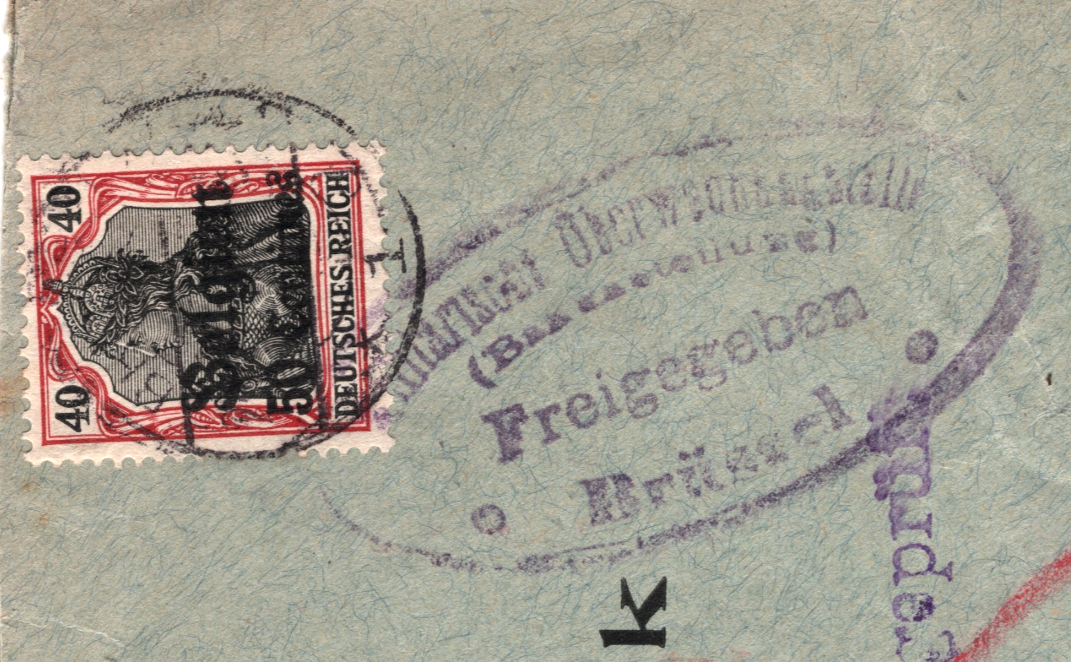 BELGIUM WW1 GERMANY OCC *Belgien* O/p 50c Cover Brussels Reg 1916 Berlin WV120 - Image 6