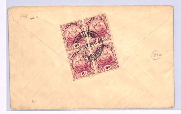 BERMUDA Cover 1924 EMPIRE EHXIBITON WEMBLEY Machine Slogan Hamilton USA XW236