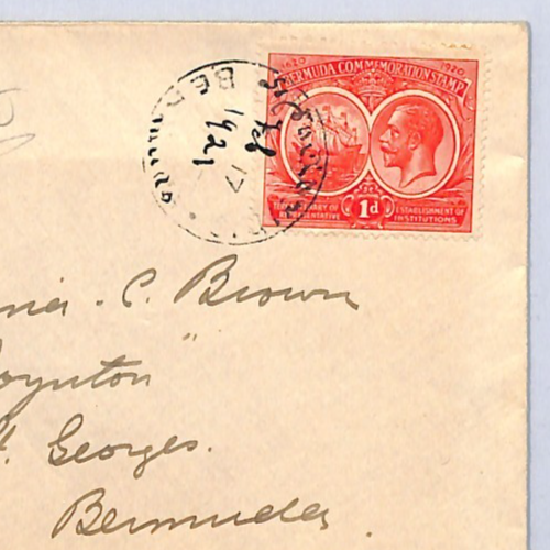 BERMUDA KGV Cover Hand-Written CDS Local 1921{samwells-covers}WY197 - Image 16