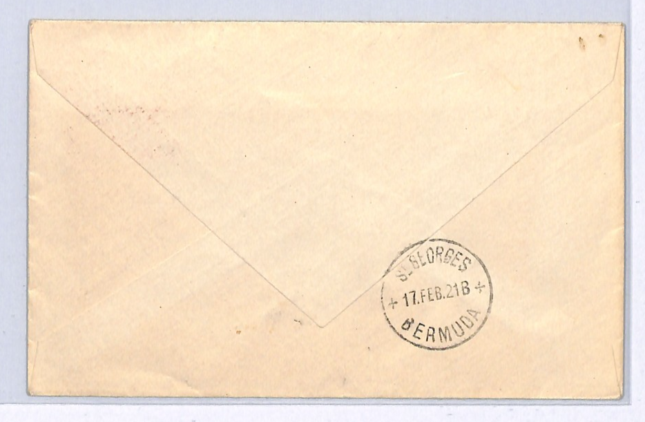 BERMUDA KGV Cover Hand-Written CDS Local 1921{samwells-covers}WY197 - Image 4
