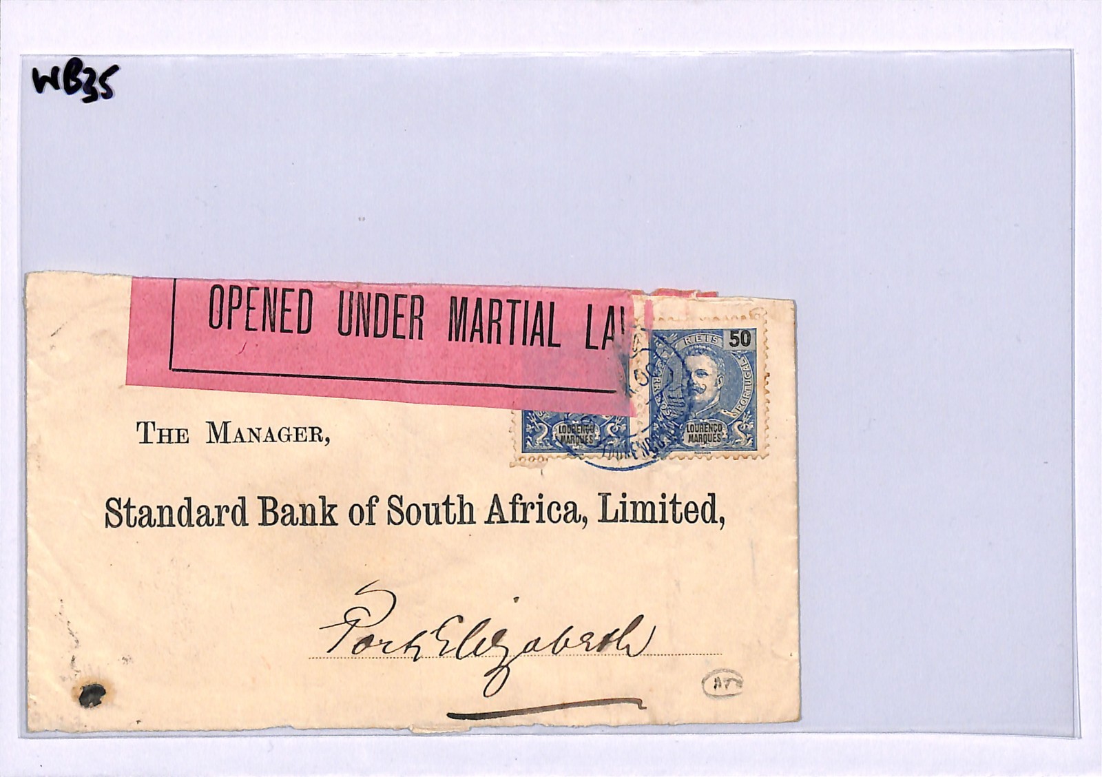 BOER WAR Censor LOURENCO MARQUES Mozambique Cover 1900 South Africa WB35 - Image 5
