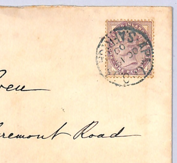 BOER WAR Cover GB USED ABROAD Military 1d Lilac *BLUE* CDS APO.55 1900 WQ213 - Image 6