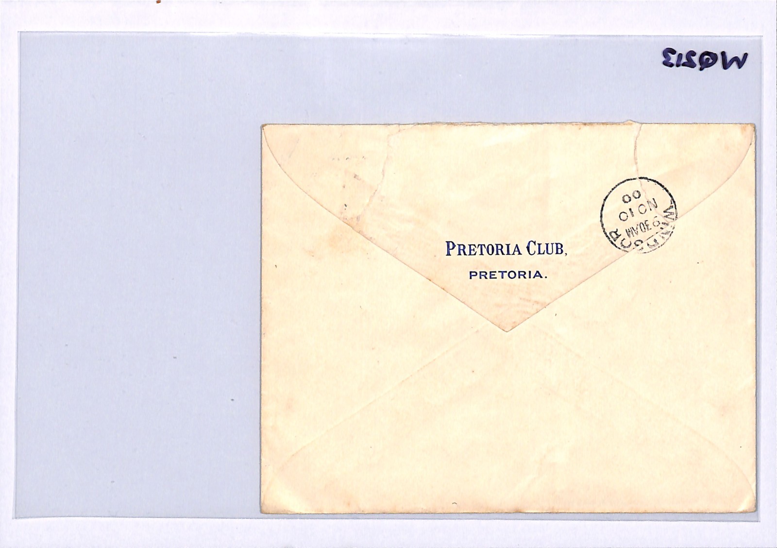 BOER WAR Cover GB USED ABROAD Military 1d Lilac *BLUE* CDS APO.55 1900 WQ213 - Image 5