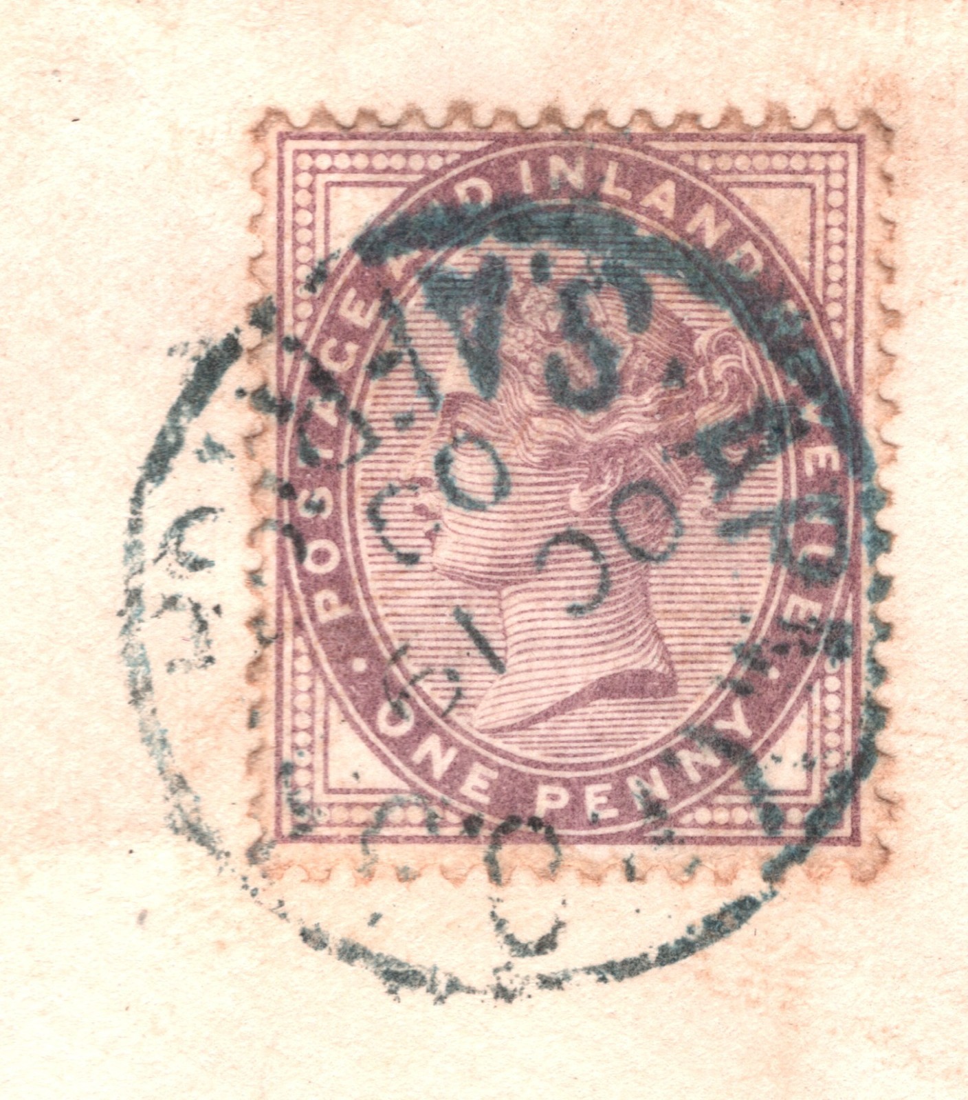 BOER WAR Cover GB USED ABROAD Military 1d Lilac *BLUE* CDS APO.55 1900 WQ213