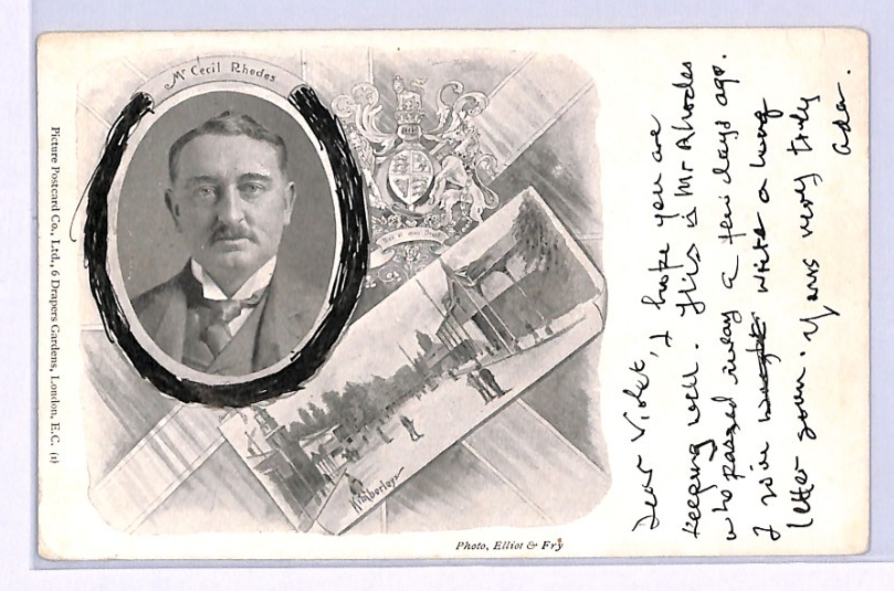 BOER WAR PATRIOTIC Postcard *CECIL RHODES* Kimberley COGH c1902 (RHODESIA) XV48 - Image 3