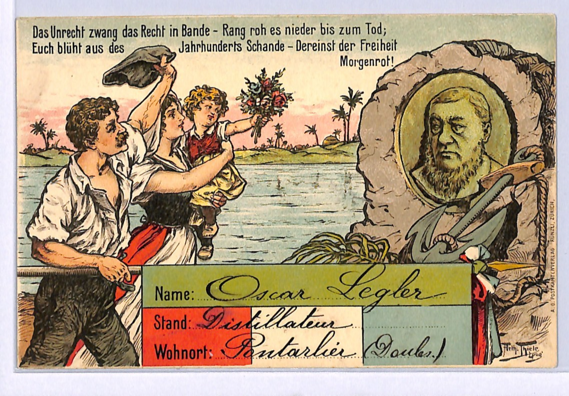 BOER WAR PROPAGANDA Postcard *KRUGER* TRANSVAAL ZAR FLAG Used 1900 France WQ198 - Image 3