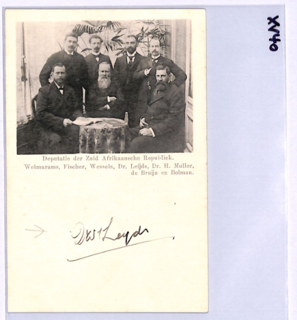 BOER WAR Postcard ZAR Group *Dr WILLEM LEYDS* Portrait SIGNED Pen Autograph XV40 - Image 8