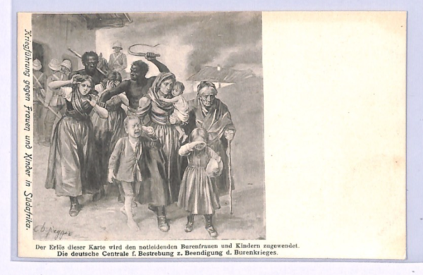 BOER WAR UPU Postcard *ANTI-BRITISH PROPAGANDA* Art CHARITY BOER AID Germany XV6 - Image 3