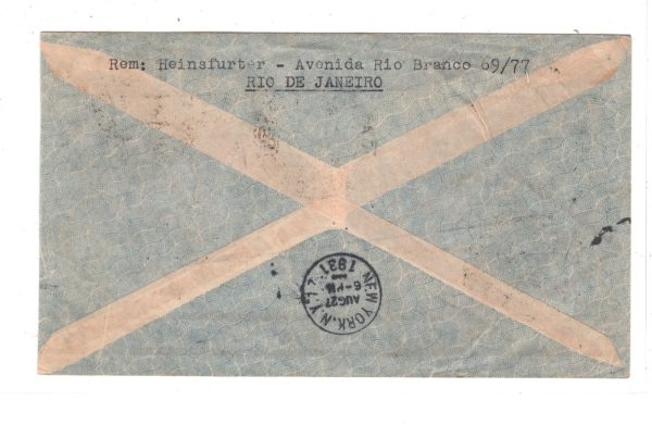 BRAZIL Air Mail Cover DORNIER *Do-X* FIRST FLIGHT Rio USA New York 1931 KZ270 - Image 4