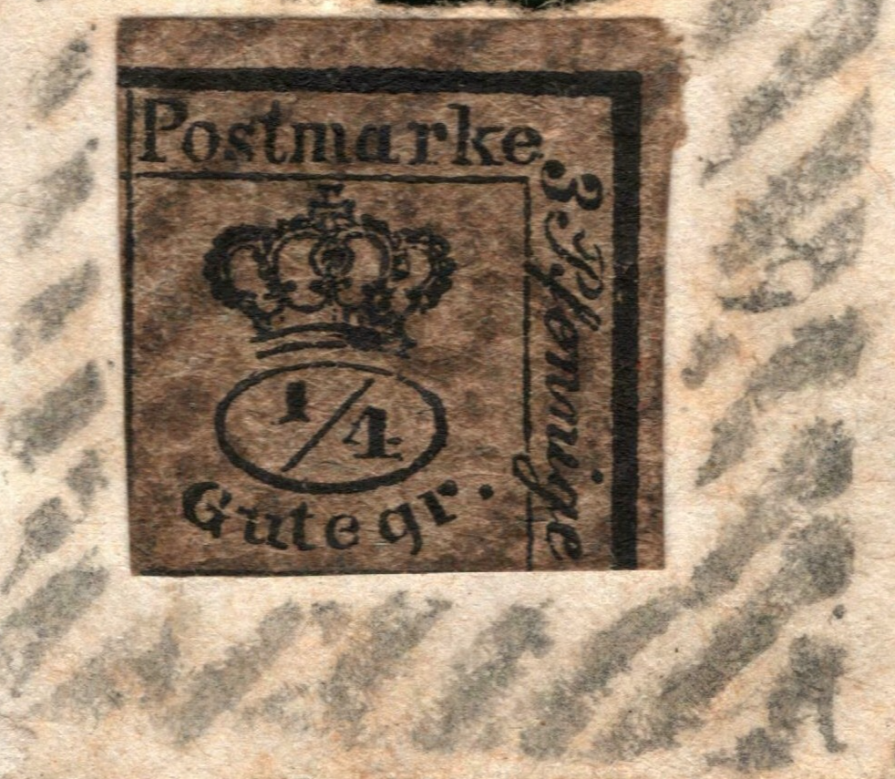 BRUNSWICK Classic Stamp ¼ggr Black SINGLE Used Piece Germany States YBLUE86