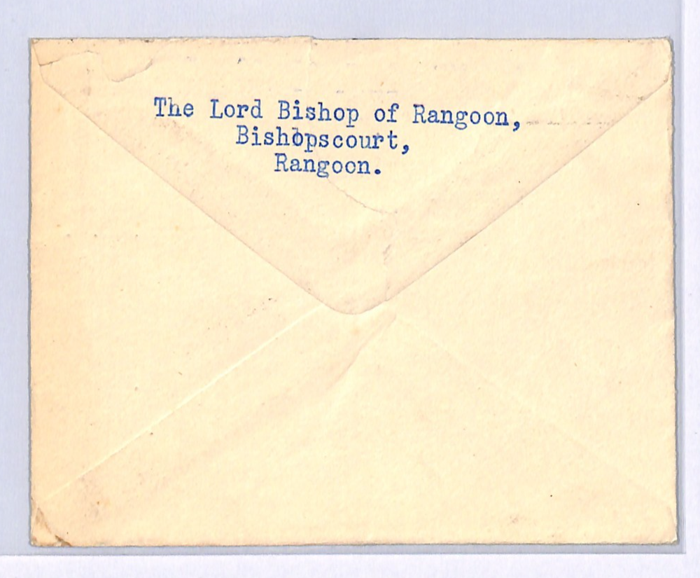 BURMA Cover BISHOP OF RANGOON Mixed Reigns *SEA MAIL* GB Chester {samwells}WE224 - Image 3