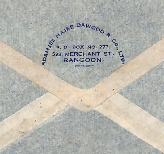 BURMA WW2 Air Mail DELETED Censor Cover 1r{2} High Value 1940 New York NYC WD18 - Image 5