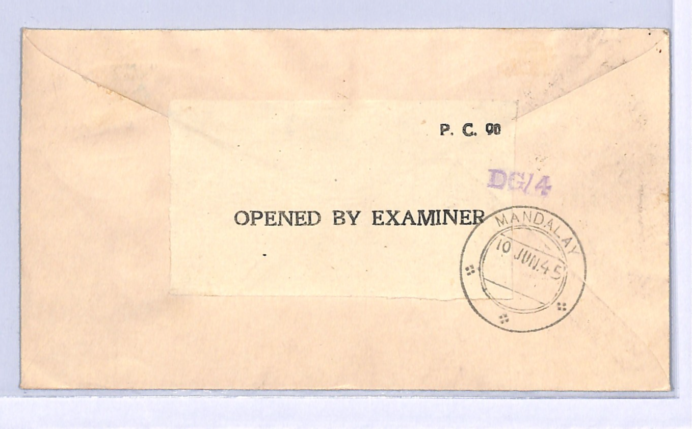 BURMA WW2 Cover MILY ADMN KGVI O/p 1945 *LIBERATION* FIRST POST Illustrated WH89 - Image 3