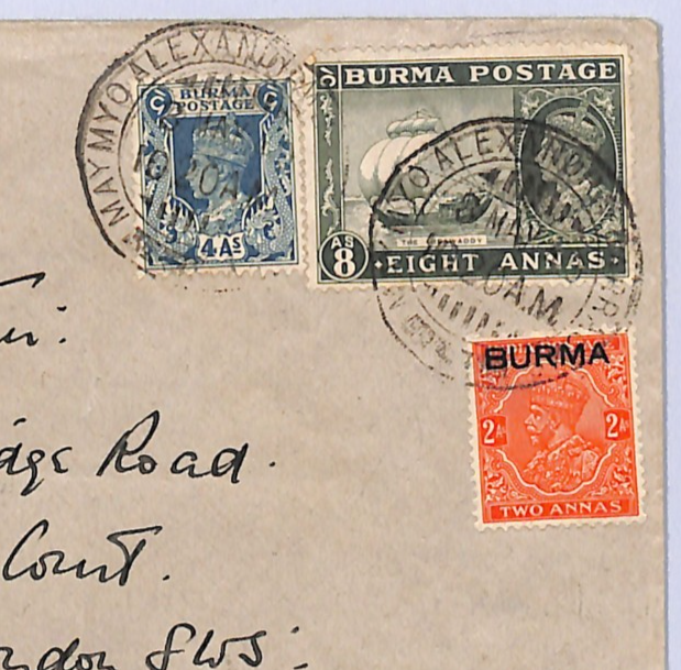 BURMA WW2 Military *KOYLI* CREST Cover MIXED REIGNS Maymyo Air 1940 London WD79 - Image 6