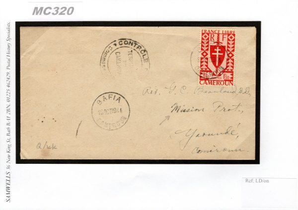 CAMEROON WW2 Cover *Bafia* 1944 CDS Censor MISSIONARY MAIL France Colonies MC320 - Image 7