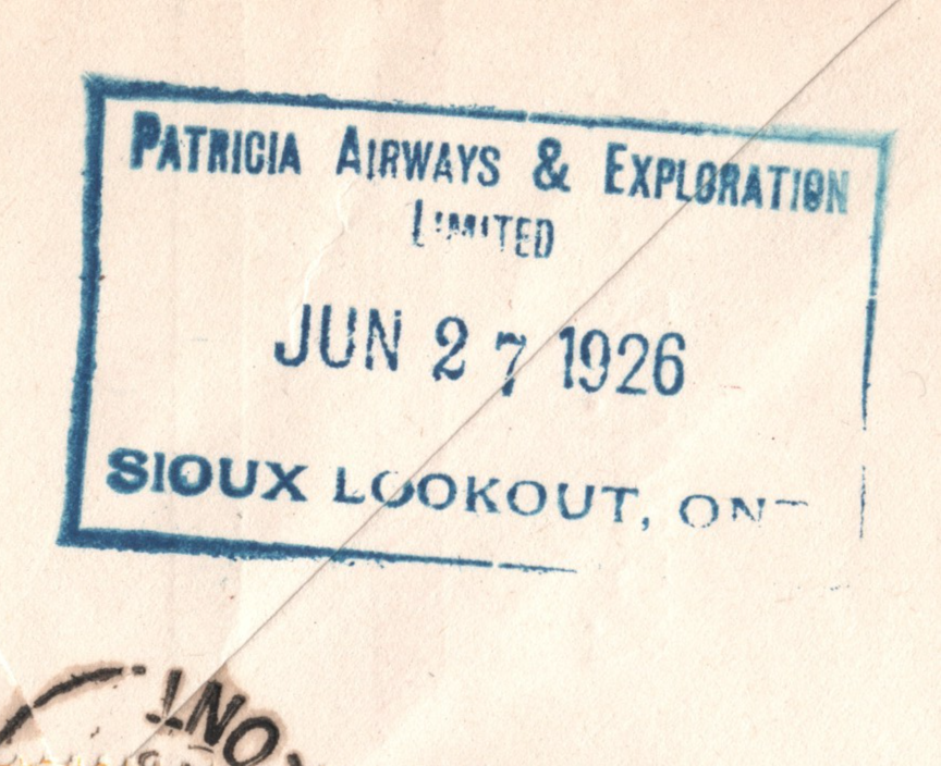 CANADA Air 1926 Cover ELLIOT-FAIRCHILD 25c PATRICIA Airways *ERROR* Cachet YH336 - Image 3