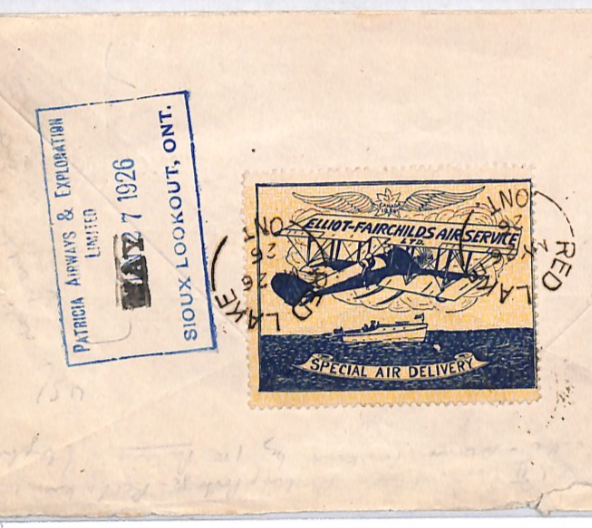 CANADA Air 1926 Cover ELLIOT-FAIRCHILD Stamp PATRICIA Date ERROR CORRECTED YH333 - Image 17