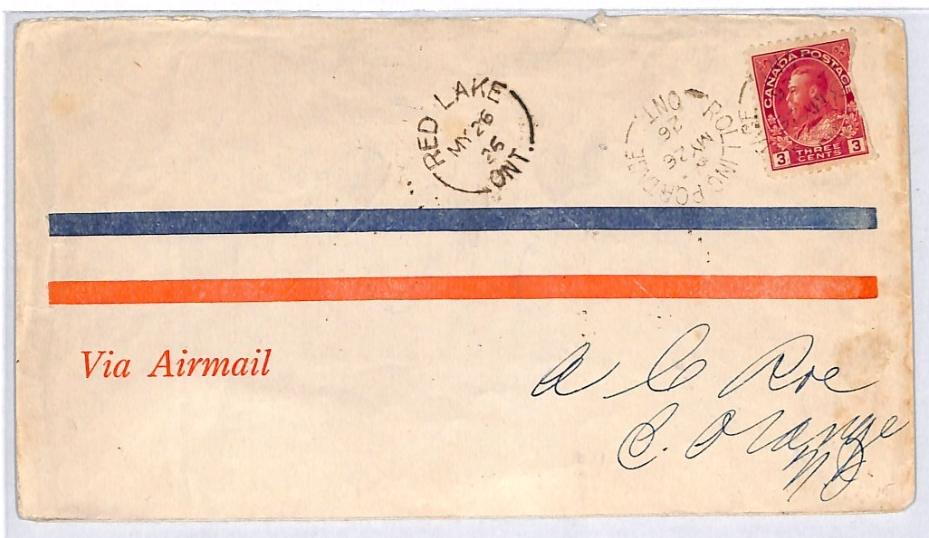 CANADA Air 1926 Cover ELLIOT-FAIRCHILD Stamp PATRICIA Date ERROR CORRECTED YH333 - Image 4