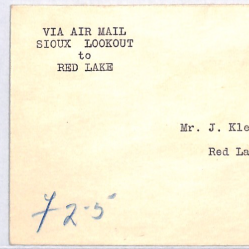 CANADA Air Mail 1926 Cover *PATRICIA AIRWAYS* (25c) Sioux Lookout-Red Lake YH332 - Image 12