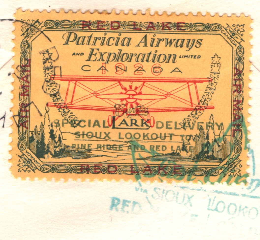 CANADA Air Mail 1926 Cover *PATRICIA AIRWAYS* (25c) Sioux Lookout-Red Lake YH332 - Image 6
