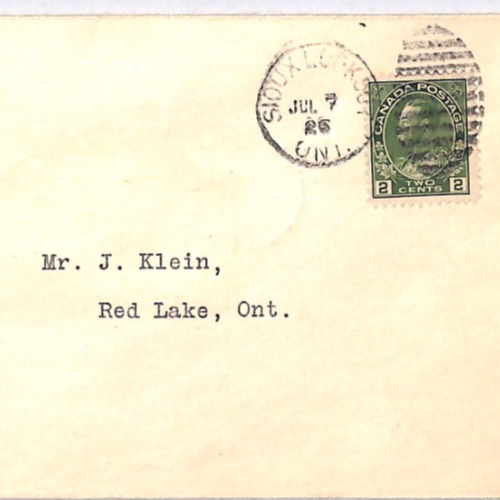 CANADA Air Mail 1926 Cover *PATRICIA AIRWAYS* (25c) Sioux Lookout-Red Lake YH332 - Image 7