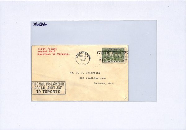CANADA Air Mail Cover 1928? FIRST FLIGHT Montreal Toronto{samwells-covers}XW366 - Image 5