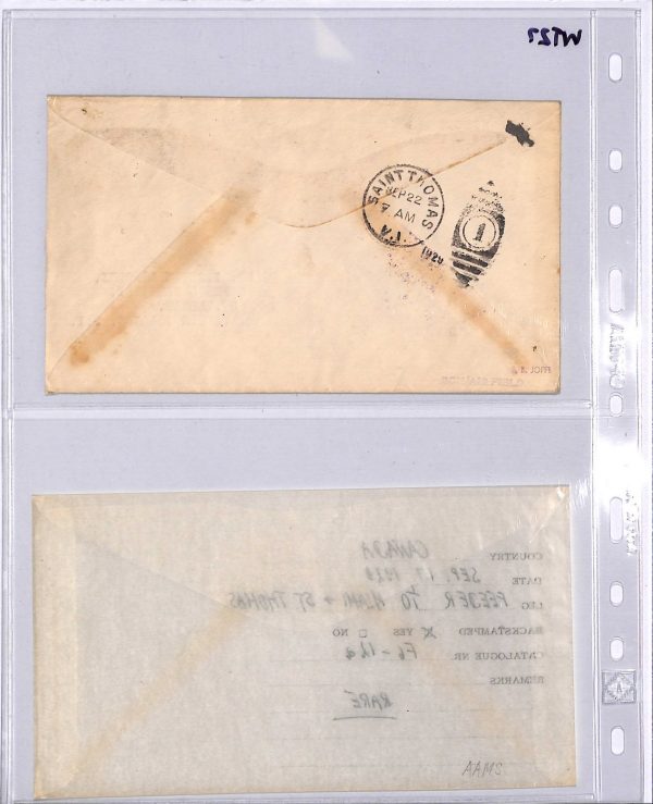 CANADA Air Mail Cover FIRST FLIGHT US VIRGIN ISLANDS-PUERTO RICO 1929 WT27 - Image 5