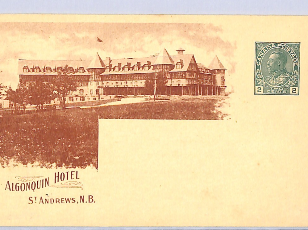 CANADA CPR RAILWAY Advert ALGONQUIN HOTEL KGV Card *FREIGHT OFFICE* Cachet WA181