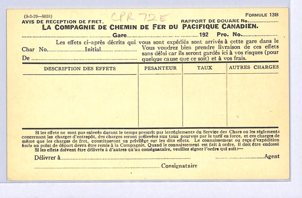 CANADA CPR RAILWAY Advert *FRENCH LANGUAGE* KGV Card ROCKY MOUNTAINS GAP WA178 - Image 4