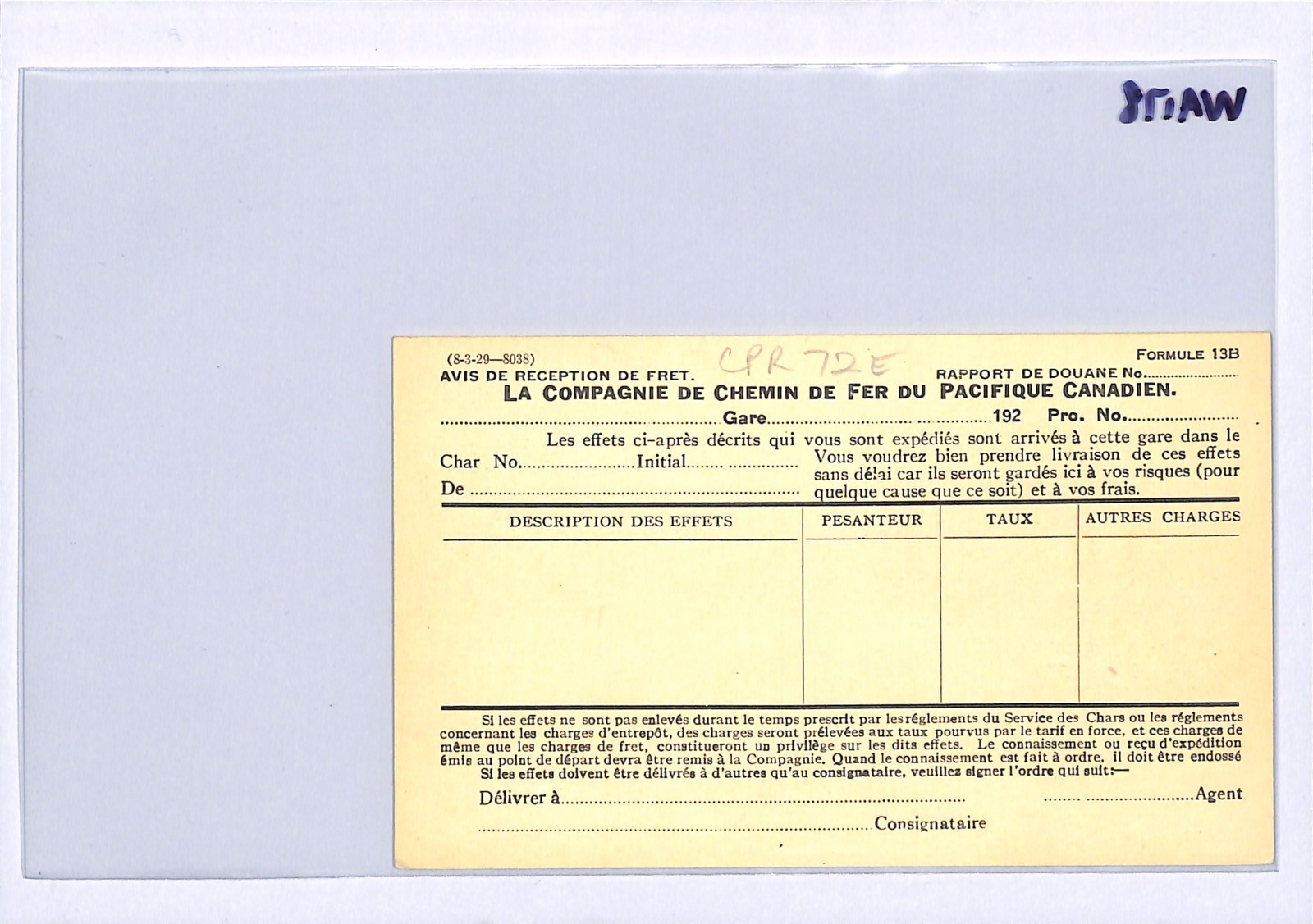 CANADA CPR RAILWAY Advert *FRENCH LANGUAGE* KGV Card ROCKY MOUNTAINS GAP WA178 - Image 6