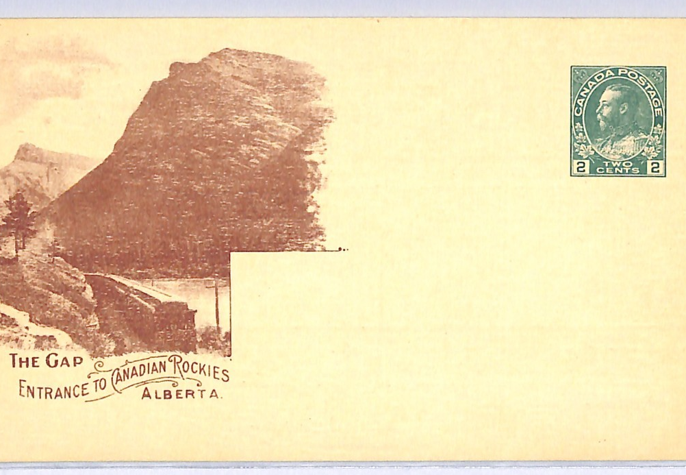 CANADA CPR RAILWAY Advert *FRENCH LANGUAGE* KGV Card ROCKY MOUNTAINS GAP WA178