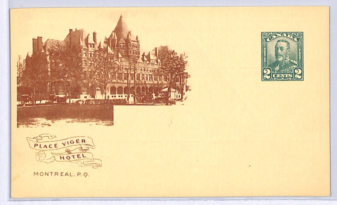 CANADA CPR RAILWAY Advert KGV 2c Card *FRENCH LANGUAGE* Print VIGER HOTEL WA171 - Image 4